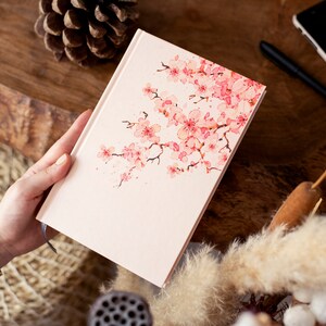 Pink Sakura Dotted Journal & Undated Planner - Premium Diary in Two Variations for Students | Cherry Blossom Aesthetic Journal Gift Ideas