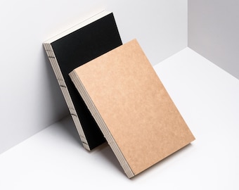 Vegan Leather A5 Notebook: 256-Page Lay-Flat Journal