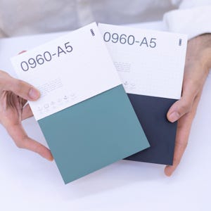 0960 – Cuaderno A5 de tapa semidura / 192 páginas de papel grueso / Diario de escritura rayado / Papel FSC / Cuaderno minimalista diario