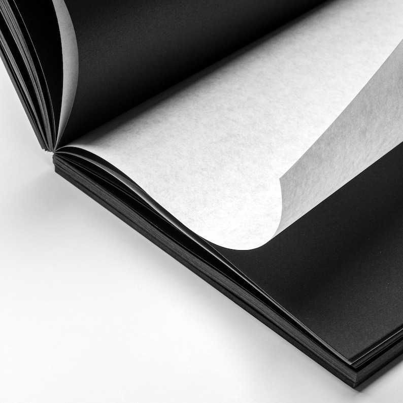 Black Paper Sketchbook: B5 Size, 120 GSM Acid-Free, Hand-Stitched image 5