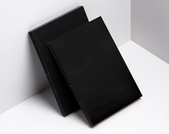 Cuaderno de bocetos de papel negro: tamaño B5, 120 g/m², sin ácido, cosido a mano