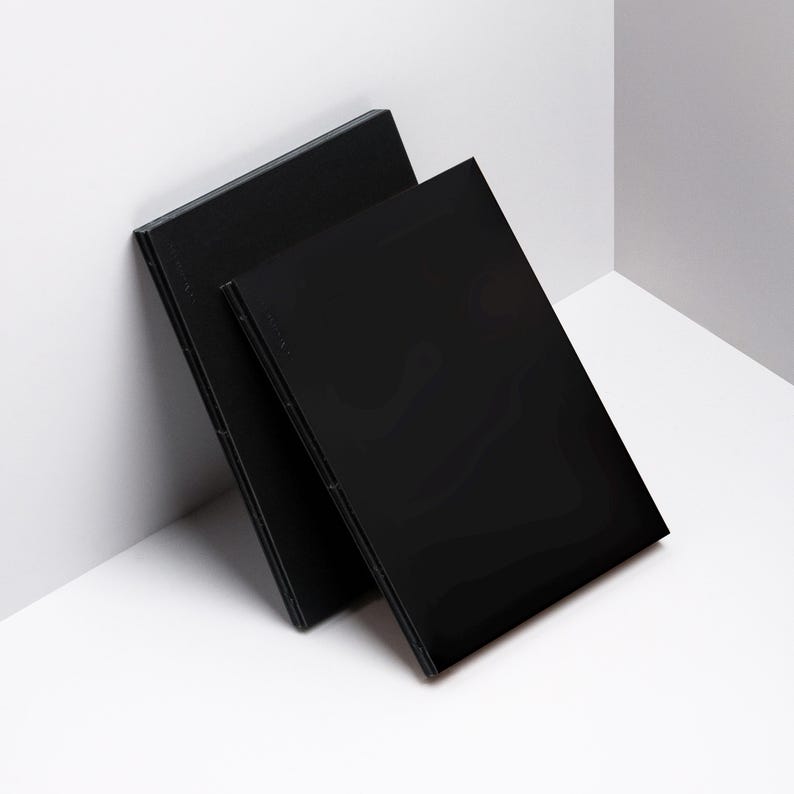 Black Paper Sketchbook: B5 Size, 120 GSM Acid-Free, Hand-Stitched image 1