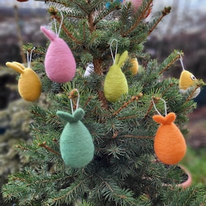 Needle Felted Easter Eggs: Handmade Wool Bunny & Chicken Decoration