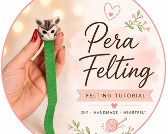 Needle Felting Tutorial: DIY Cat Bookmark (PDF Pattern)