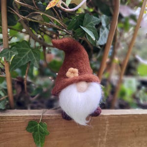 Needle Felted Easter Gnome: Handmade Wool Ornament