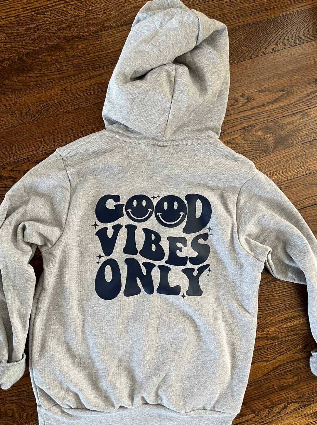 Custom GOOD VIBES Hoodie Personalize Sleepaway Camp Day Camp School