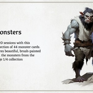 D&amp;D Monster Cards, Challenge 1/4, Tokens, Foldable Board Cards, Custom ...