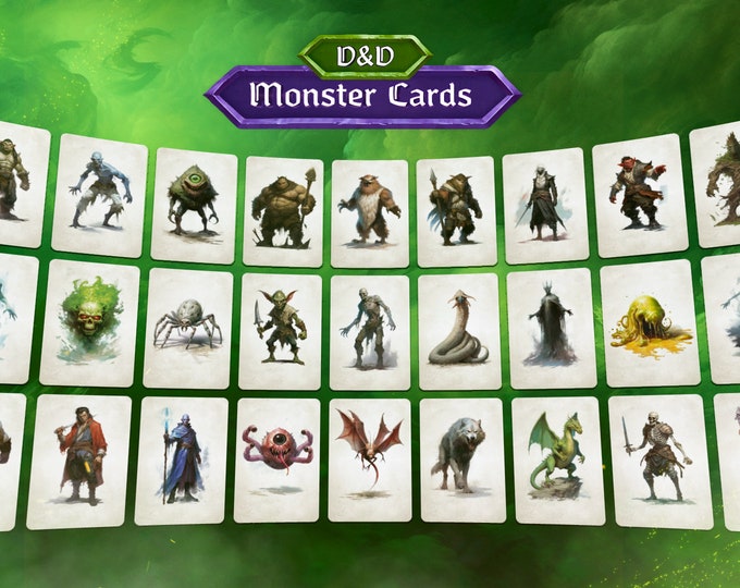 D&amp;D Monster Cards, Lost Mines of Phandelver, Custom Made, High Quality ...