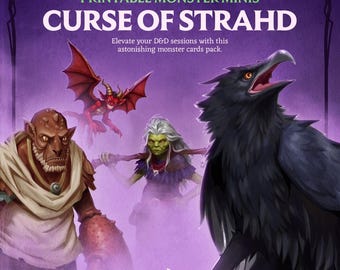 D&D Monsterkarten, Fluch von Strahd, Monster Art, Token, Faltbare Minis, Maßanfertigung, Einfacher digitaler Download, CoS, Updated2024