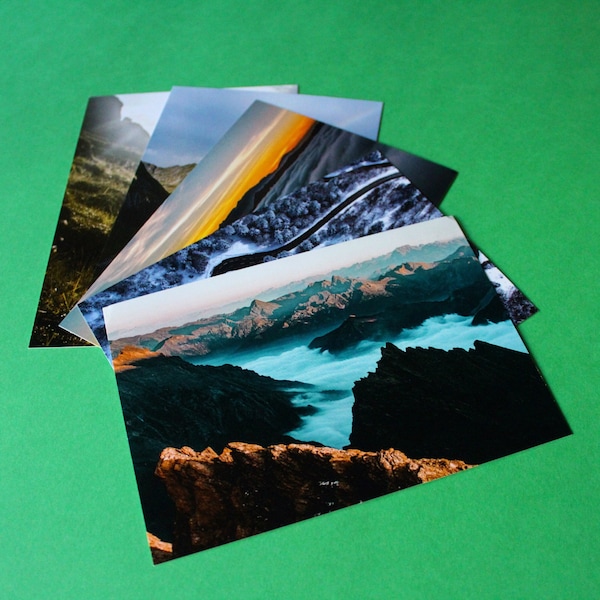 5er Set Postkarten #1 - Fotografie - Radreise unlimited - Norwegen, Italien, Frankreich, Spanien