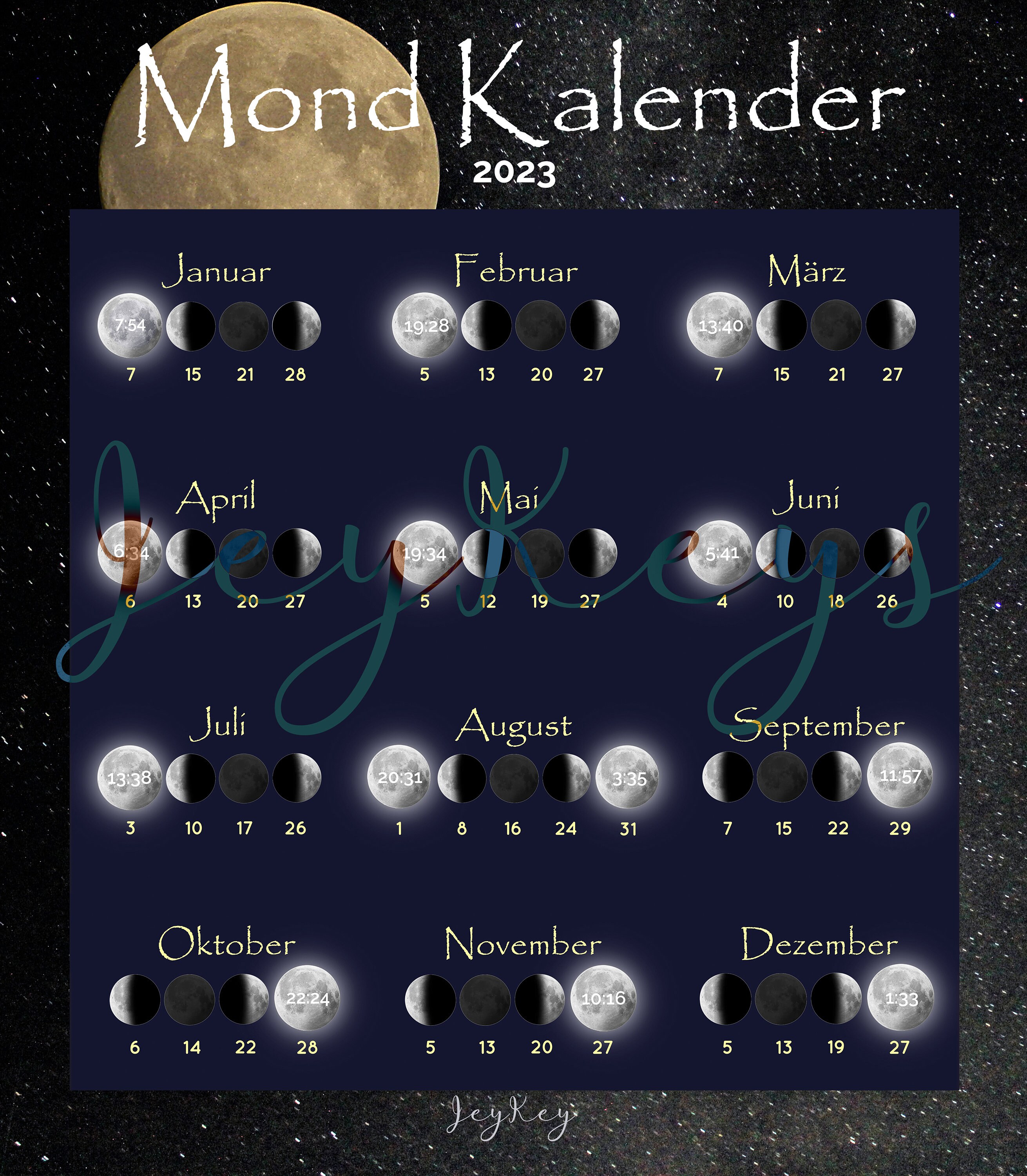 2013 Mondkalender, Mondphasen In Deutschland – NTRJT