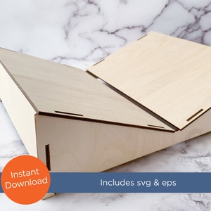 SVG / EPS laser file for book cradle - bookmaking tool