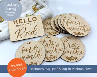 Baby Months, Printable Download, photo props