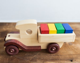 Wooden Truck with Blocks | Made in Canada | Wooden Toy