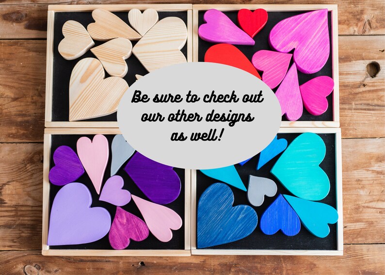 Wooden Heart Puzzle Pink Heart Blocks Valentine's Day - Etsy