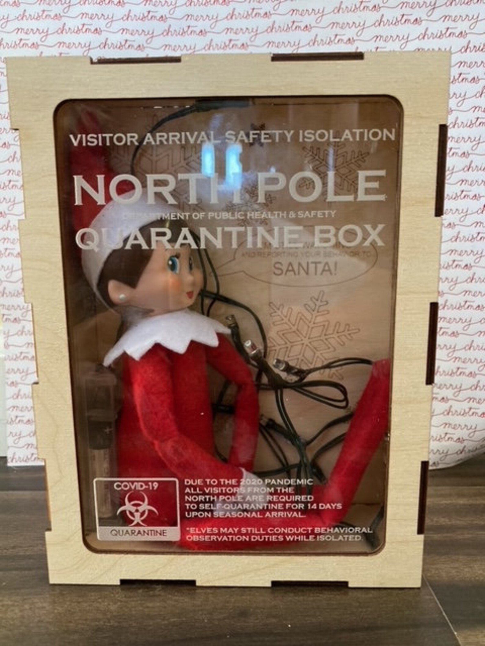 Elf Quarantine Container Box Elfie Isolation Christmas | Etsy