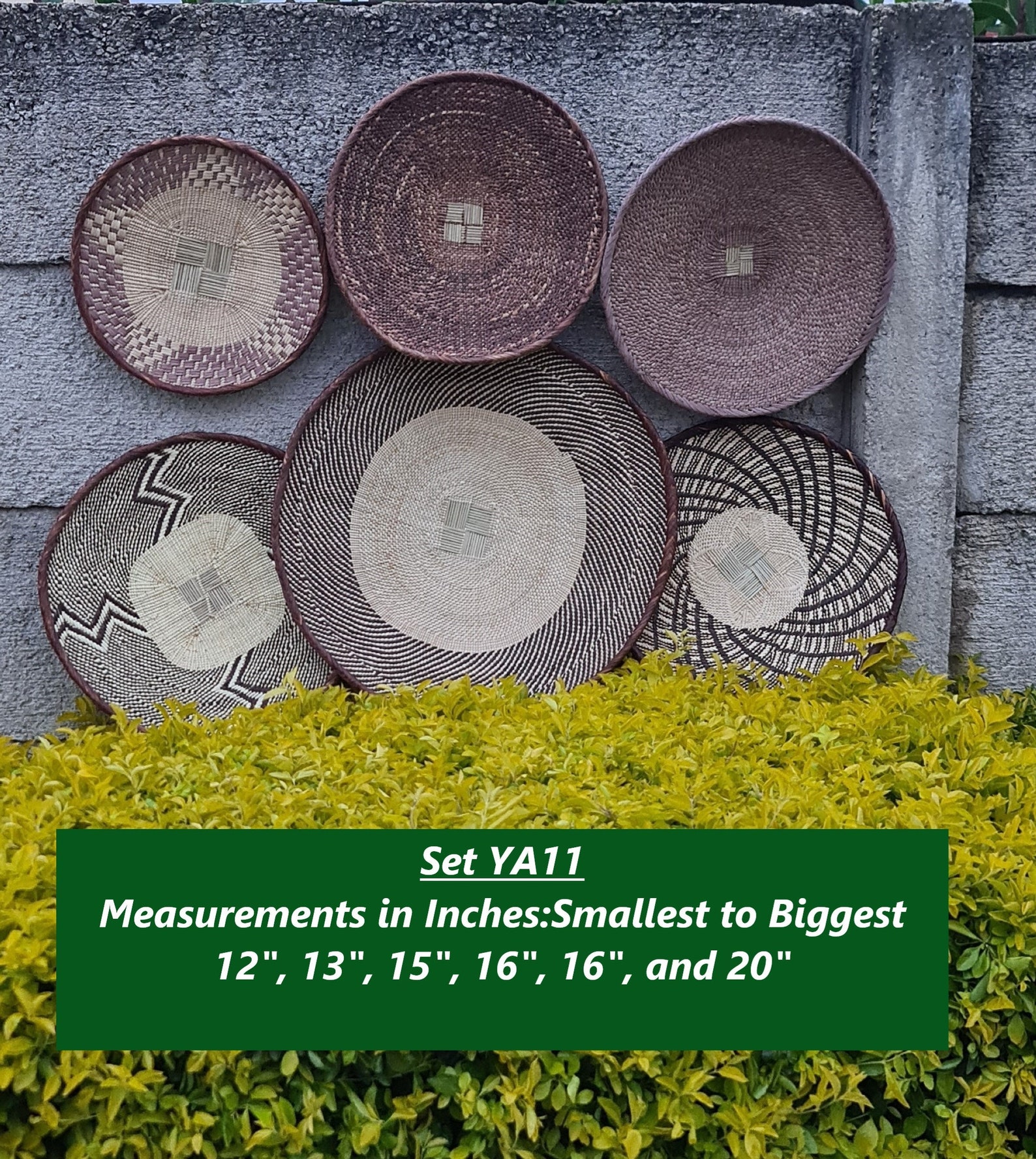 Binga Baskets Variety Choose From Ten Sets Each Set Has Six Etsy