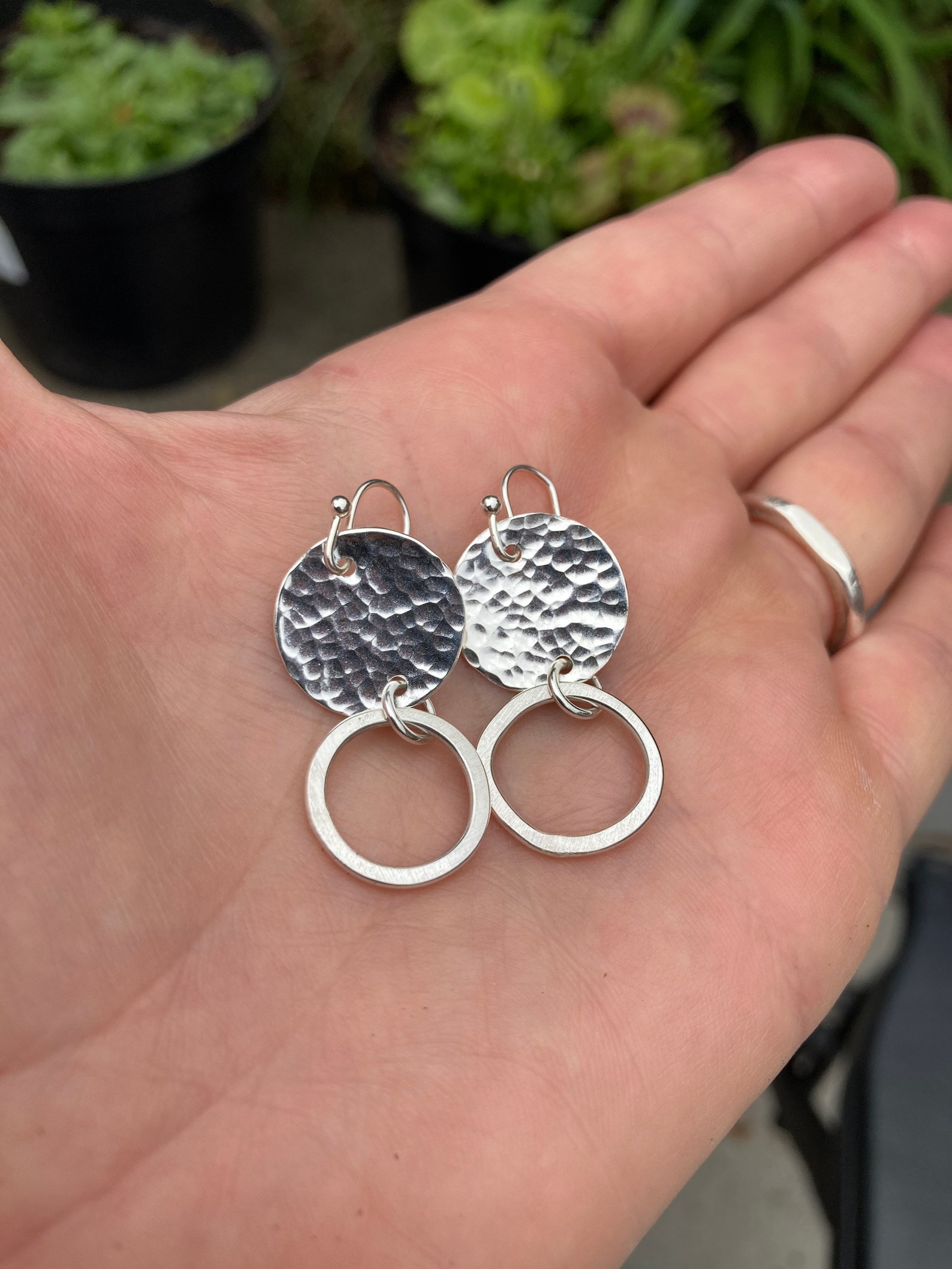 Silver Handmade Keeping Faith Style Earrings Etsy