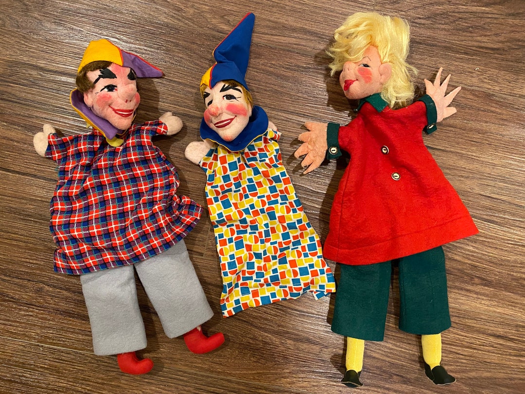 Rare German Hand Puppets set of 3 Etsy