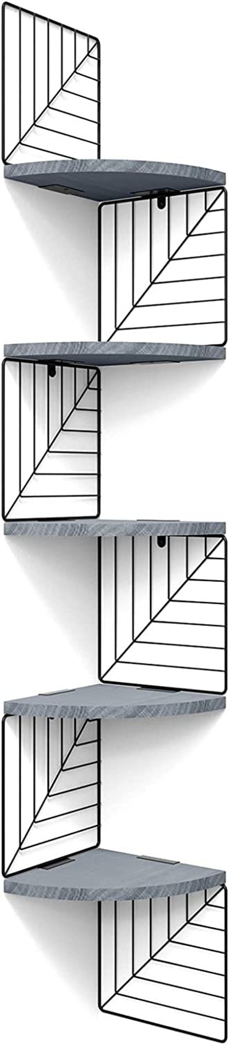 Corner Shelf Wall Mount of 5 Tier Rustic Wood Floating Shelves Etsy