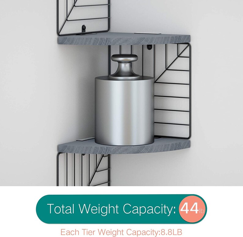 Corner Shelf Wall Mount of 5 Tier Rustic Wood Floating Shelves Etsy