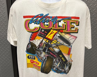 Vintage T-shirt uit 1991 van Alan Cole, nummer 17, van de Pennsylvania Sprint Car (XL)