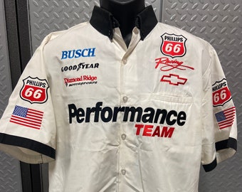 Vintage Nascar Elliott Sadler/Diamond Ridge/Phillips 66 Crew Shirt (Large)