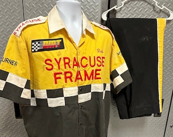 Vintage Super DIRT SERIES 1992 Barefoot Bob McCreadie/Syracuse Frame #9 Crew Uniform (Shirt-XXL/Pant 36x32)