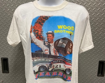 NOS RARE Vintage Nascar Original David Pearson/Wood Brothers #21 Shirt (S/M)