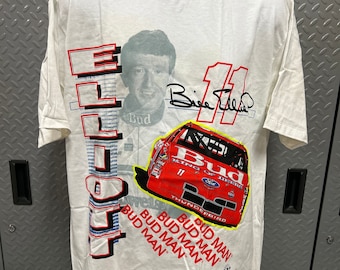 NOS Vintage Nascar 1992 Bill Elliott/Budweiser #11 Shirt (XL)