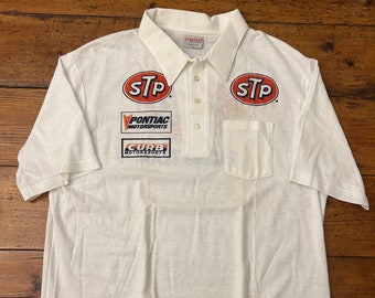 Vintage Nascar 1985 Richard Perry/STP/Pontiac #43 Crew Polo Shirt (XXL)