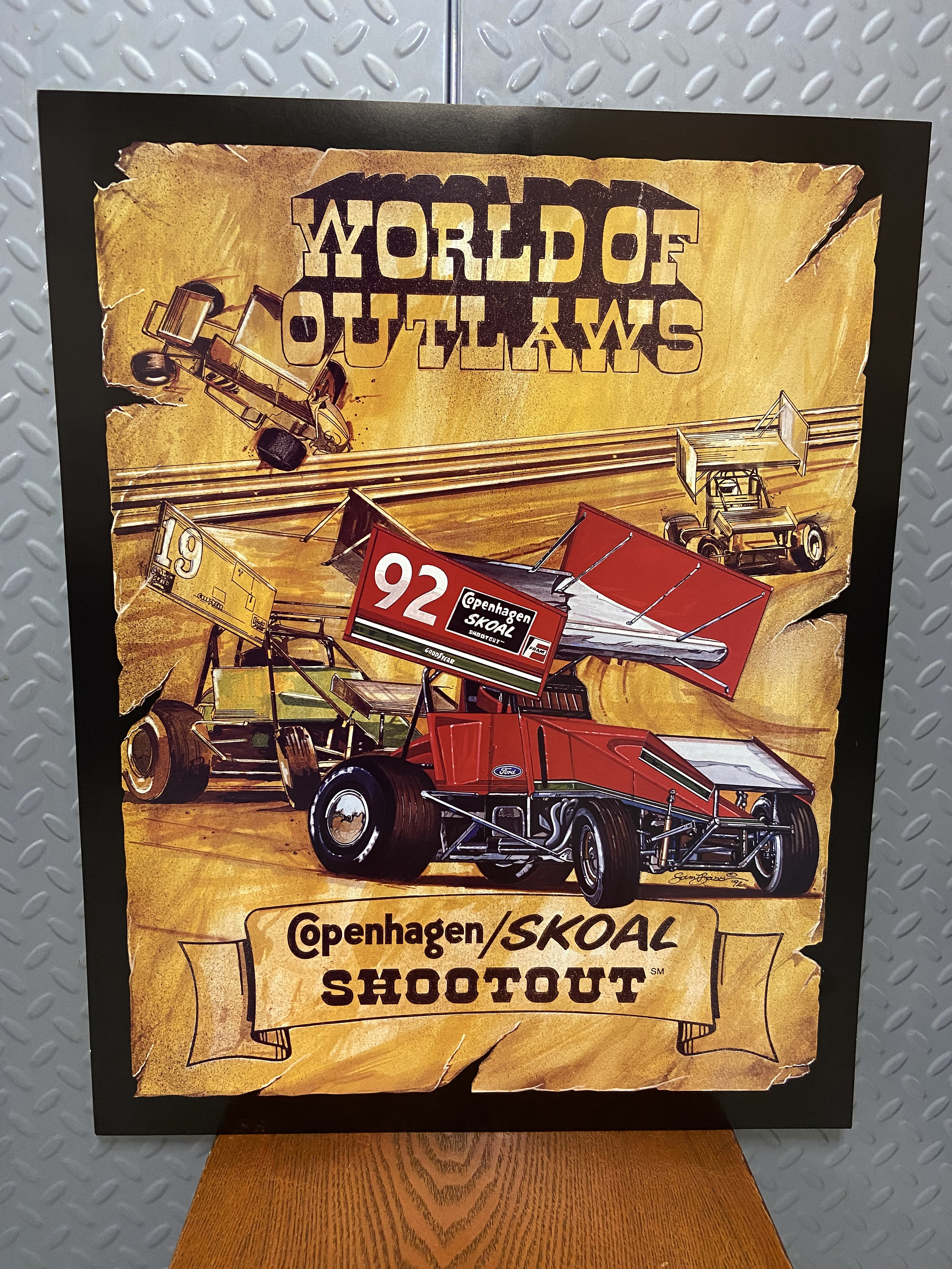 Vintage 1992 Sam Bass World of Outlaws “copenhagen/skoal Shootout