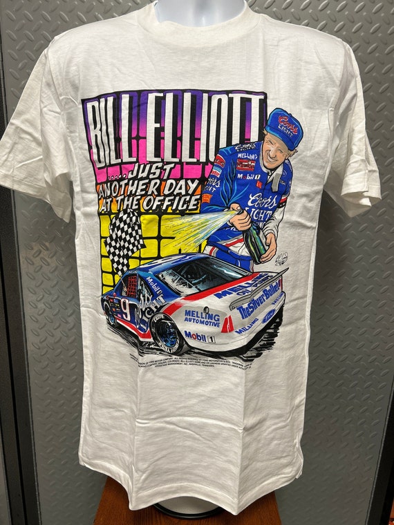 NOS Vintage Bill Elliott/Coors Light #9 Shirt (L) - image 1