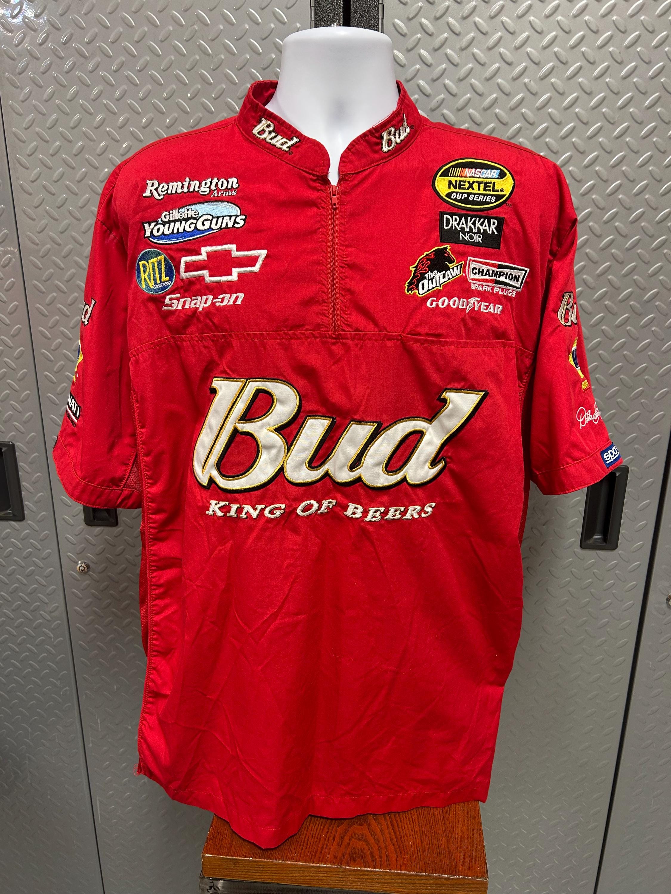 DGB HISTORICAL SERIES 2004 Dale Earnhardt Jr. #8 Budweiser Sparco 1/4 Zip Crew Shirt (Extra Large)