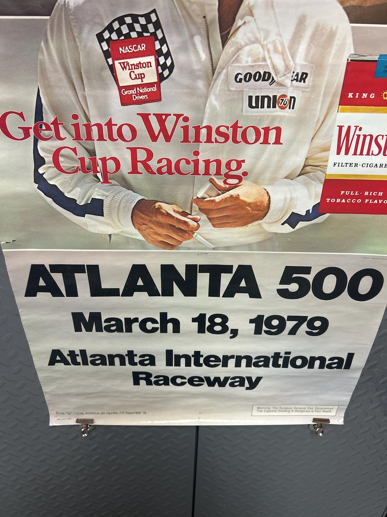 RARE Vintage 1979 Nascar Winston Cup atlanta 500 Event Poster 36x20 rare-vintage-1979-nascar-winston-cup-atlanta-500-event-poster-36x20