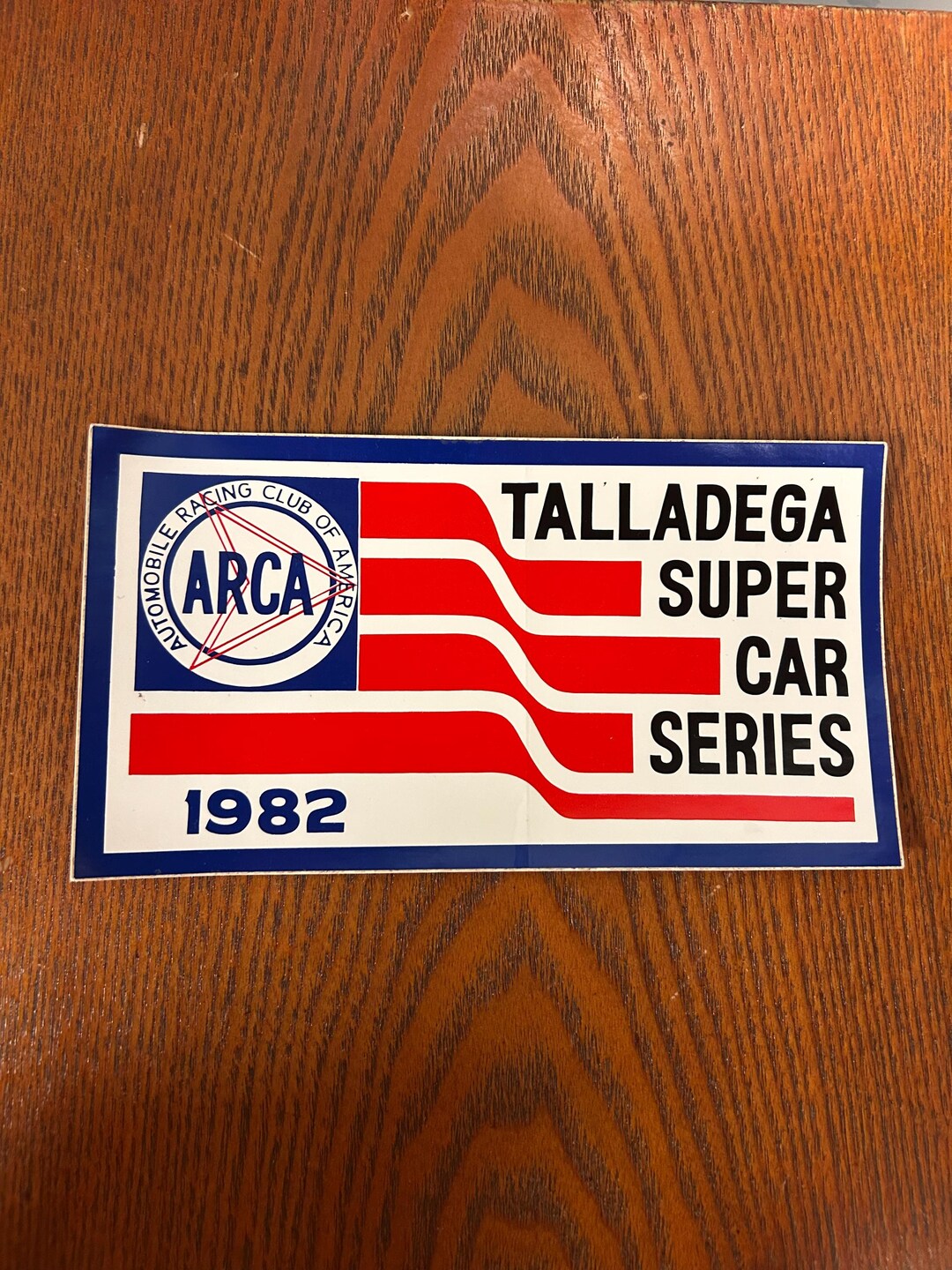 Vintage Nascar/arca 1982 Talladega Super Car Series Decal - Etsy