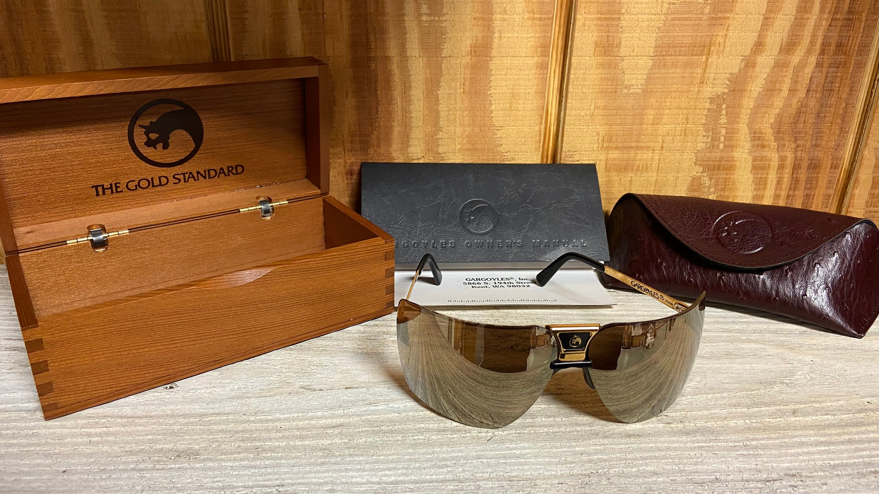 NEW Vintage Nascar “Dale Earnhardt Sr Style” Gargoyle 85MM Gold Mirrored  Sunglasses