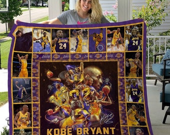 Kobe Bryant 24 Kobe Black Mamba Sofa Fleece Blanket Mothers Day Gift V2