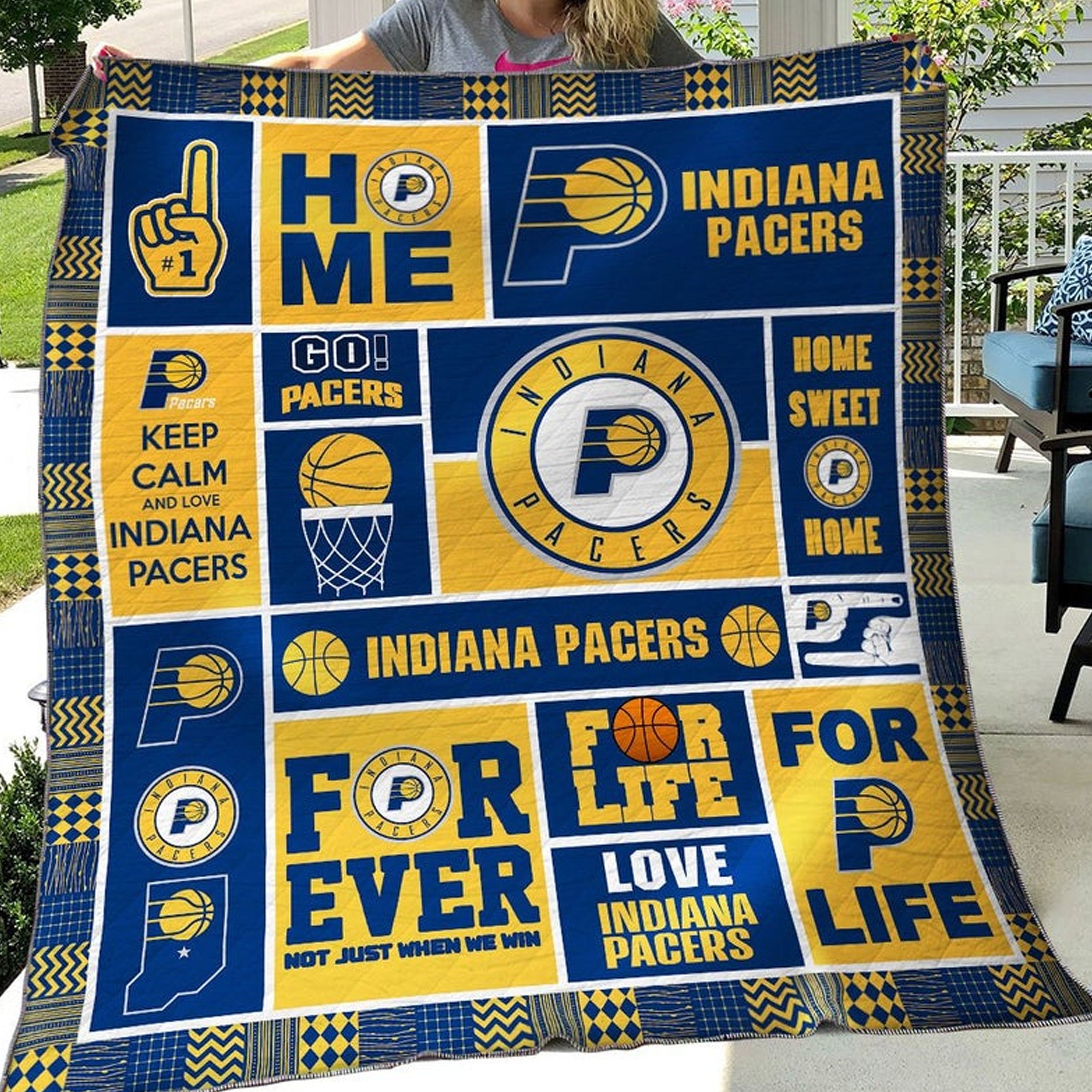 NBA Indiana Pacers Basketball Team Blanket NBA Team Blanket Etsy