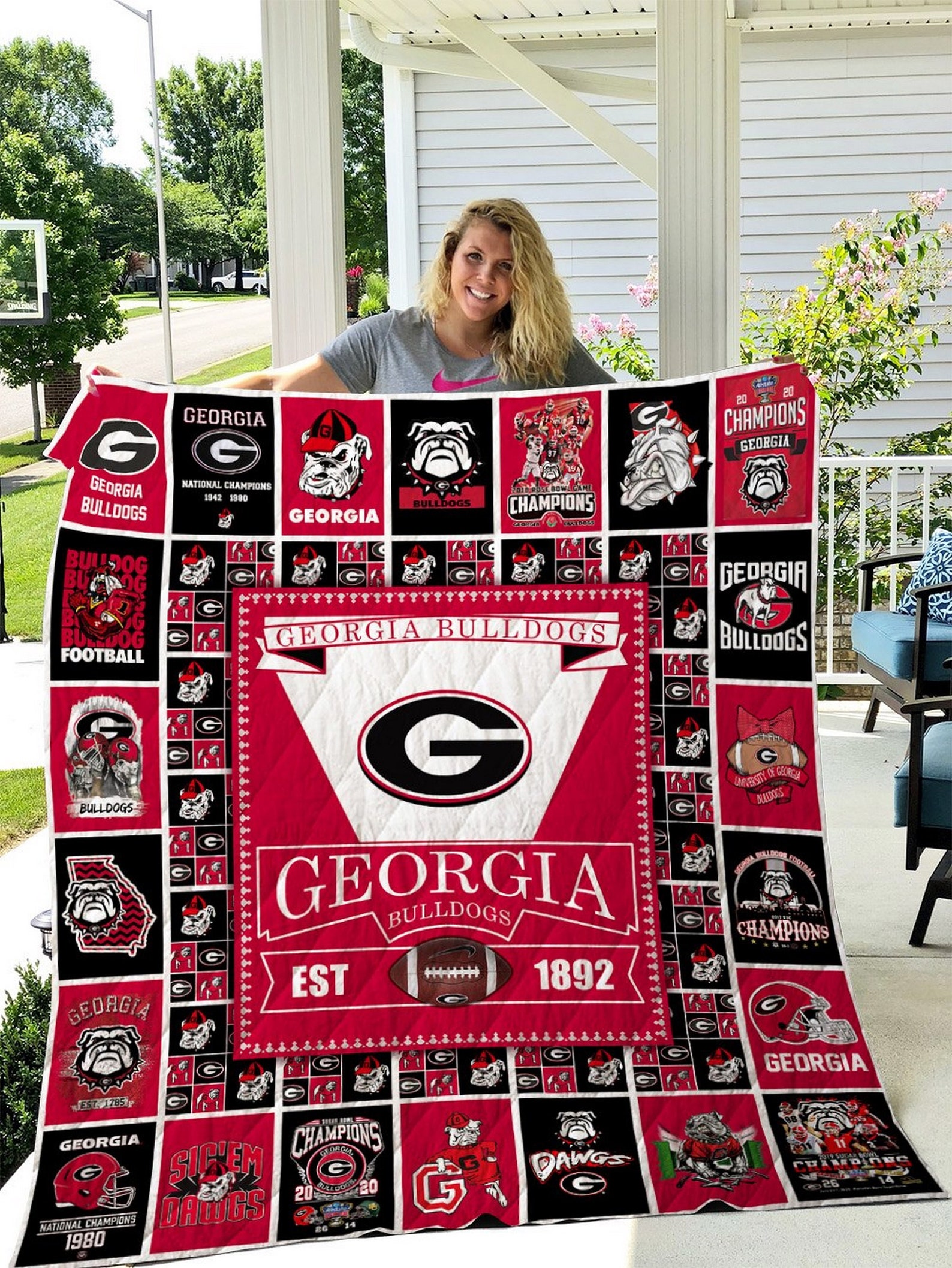 Bulldogs NCAA Football Blanket NCAA Blanket Etsy