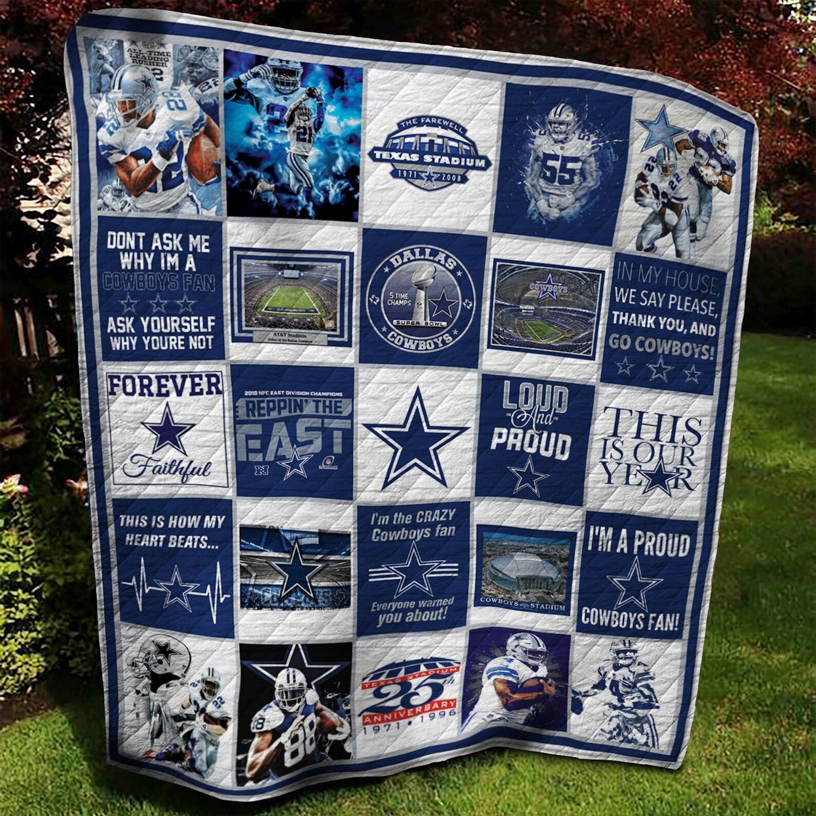 Dallas Cowboys Anniversary Fan For Life Blanket Cowboys Win Etsy