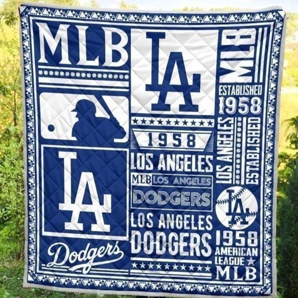 MLB Los Angeles Dodgers Baseball Team Blanket Champion Team Etsy