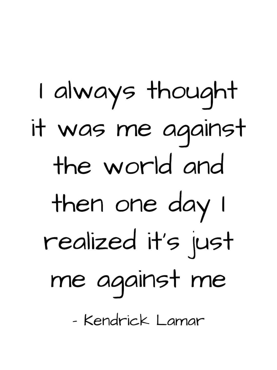 I Always Thought It Was Me Against the World, Printable Wall Art,  Inspirational Quote, Quote Print, Gift, Family Gift - Etsy, image size:1080x1440