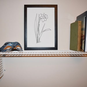 Daffodil hand drawn line drawing flower