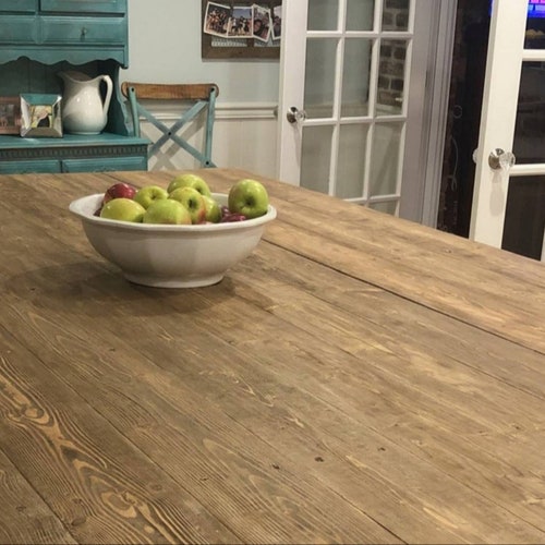 Antique Wood Kitchen Island With Butcher Block Counter Top and Etsy