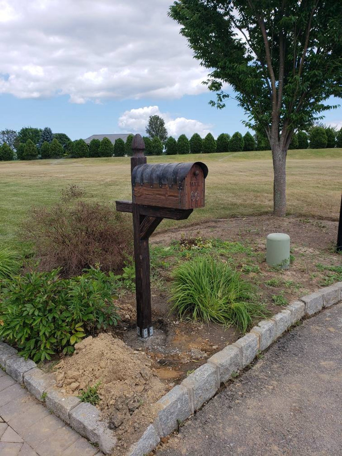 Rustic Mailbox With the Post Etsy