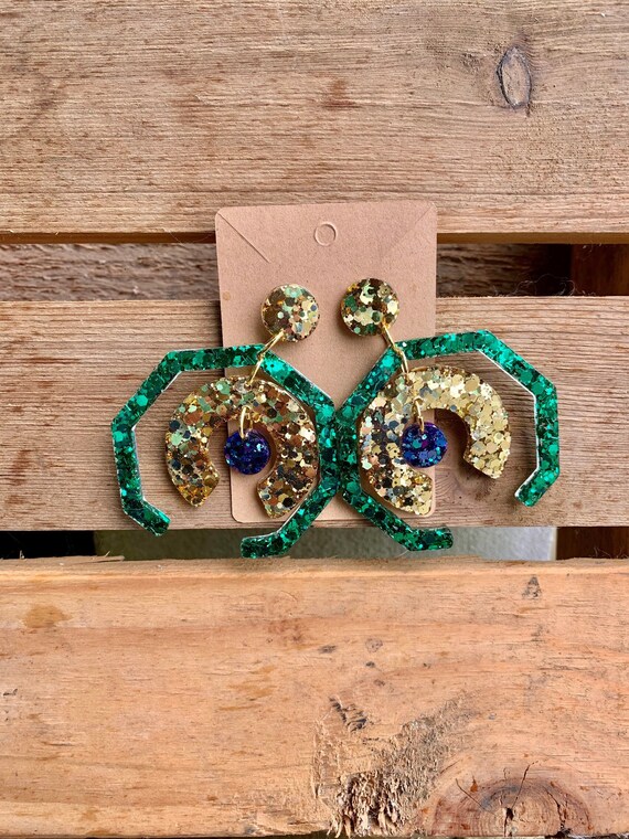 Cute cheap green earrings