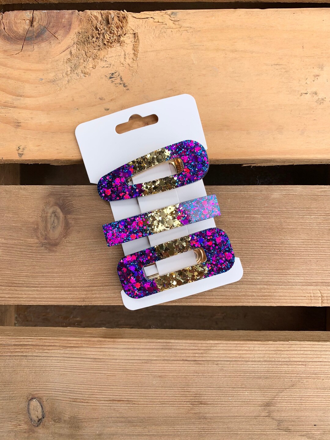 mardi gras hair clips