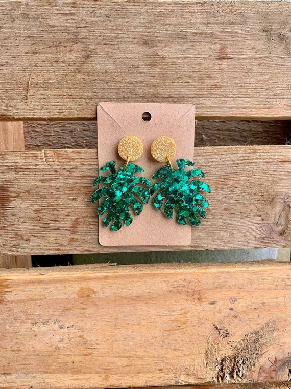 Cute cheap green earrings