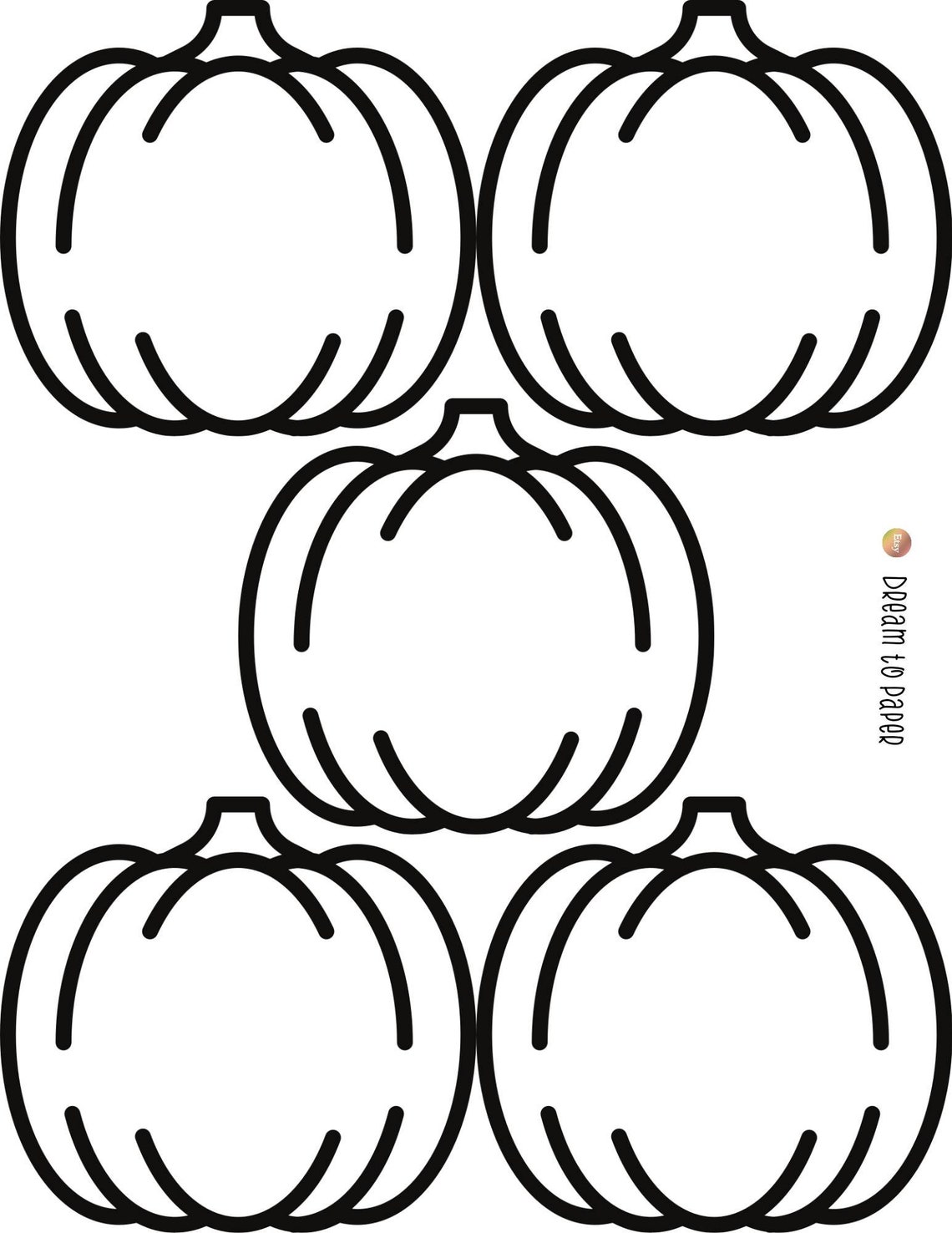 Printable Pumpkin Shaped Tags / Blanks / Made With Love Phrase - Etsy